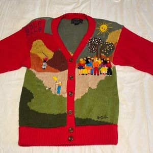 Vintage Raquel Women’s Golf Club Sweater Art